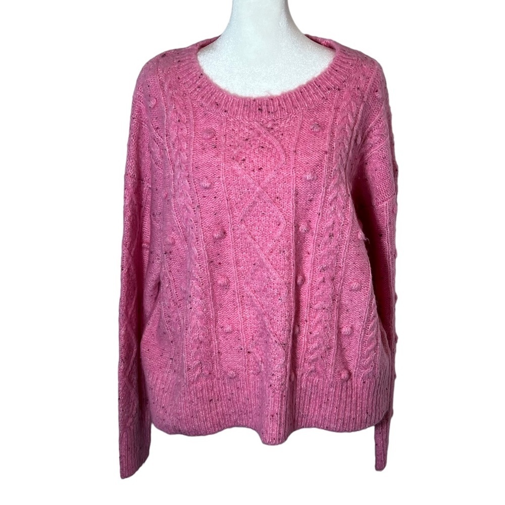 Old Navy Bright Pink Chunky Sweater, NWT, Medium